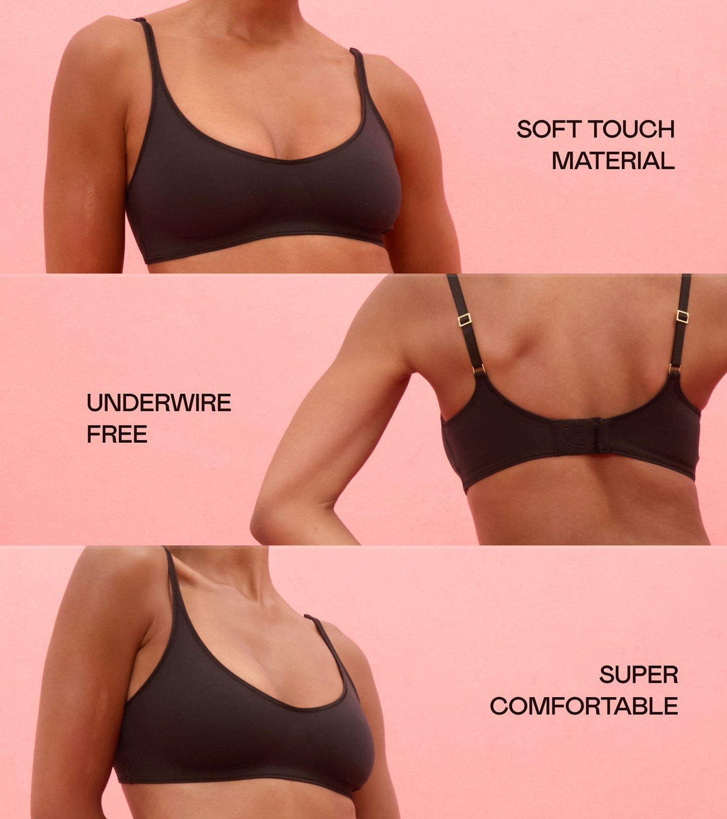 Aurora - Bonded Bra - Black