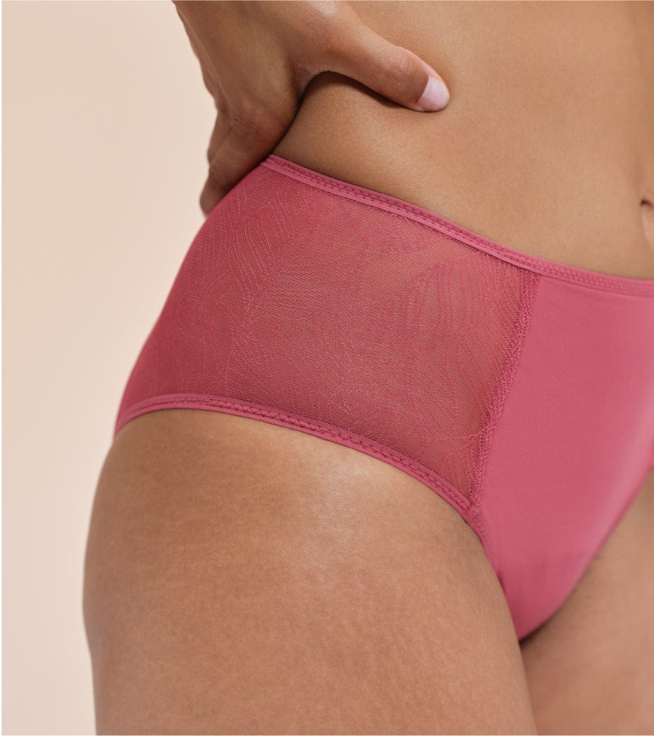 Lace High-Waist - Recycled Nylon - Raspberry