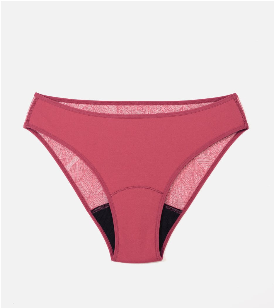 Lace Brief - Recycled Nylon - Raspberry