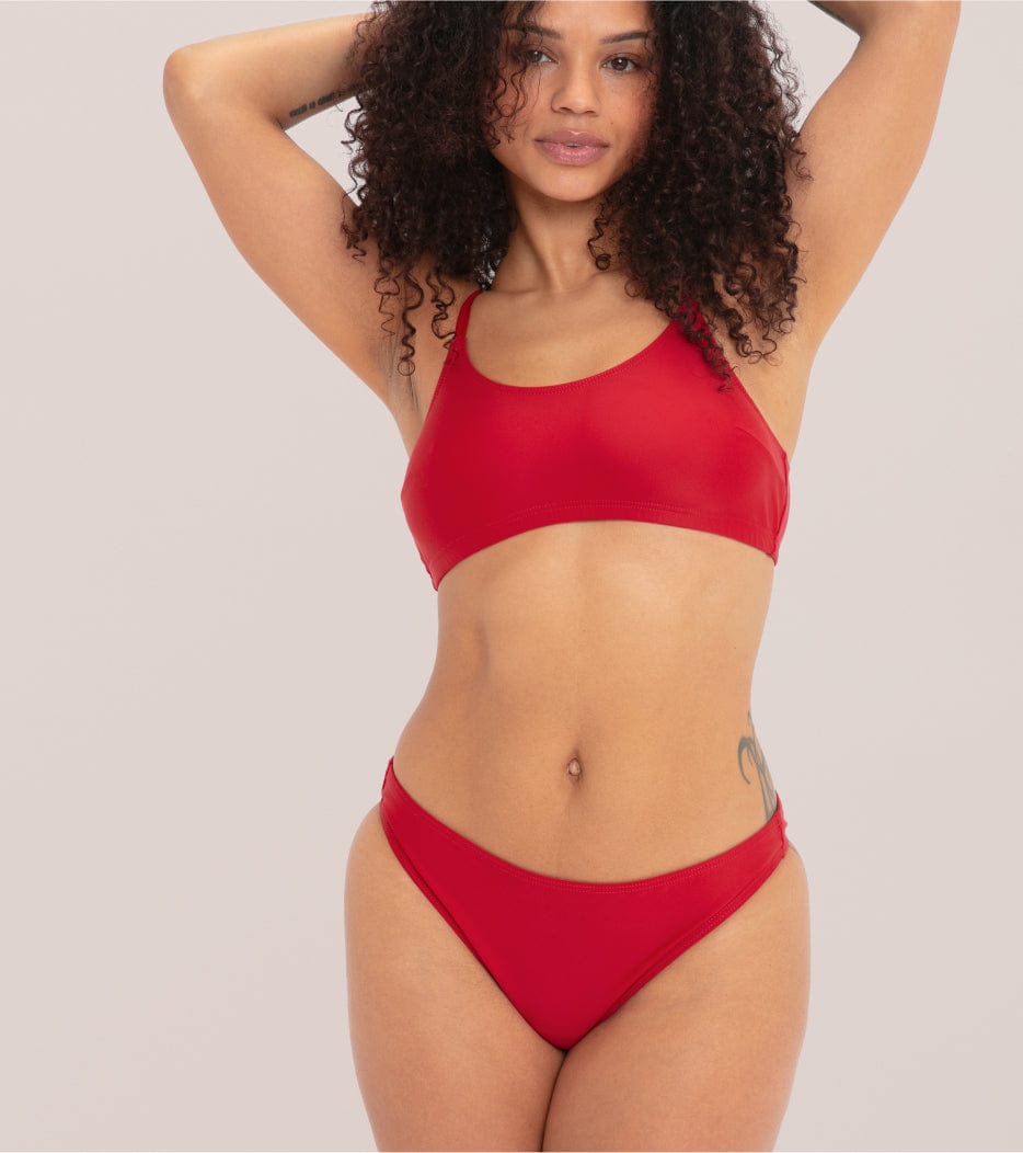 Period swimwear - Brazilian - Red