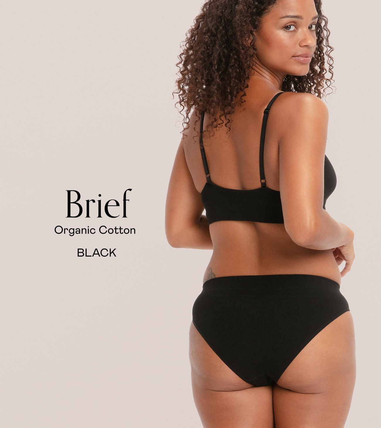 Seamless Ribbed Brief Pack black - 3 pcs