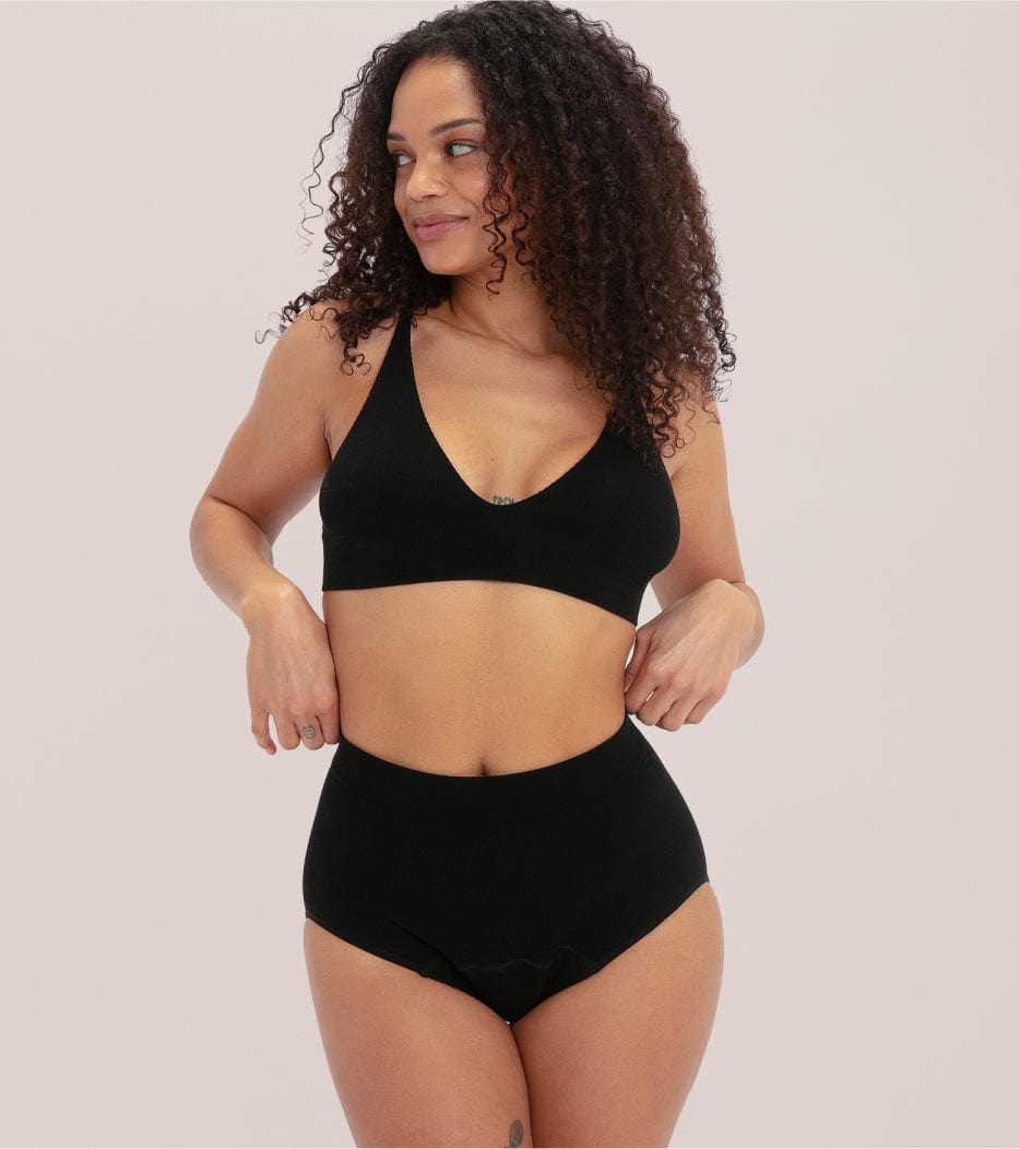 Seamless Ribbed Hugger - Black